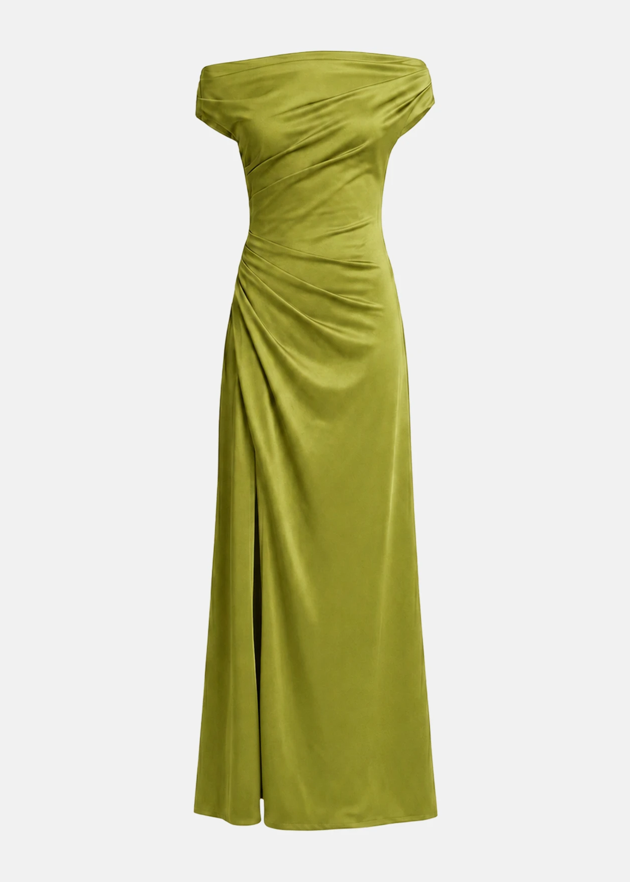 1 Ντραπέ off shoulder φόρεμα σε σατέν όψη LYNNE SS26 - Image 1