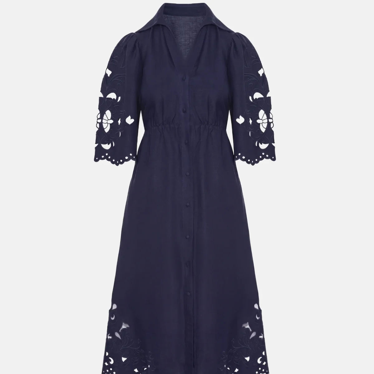 Midi dress with lace and belt LYNNE SS26