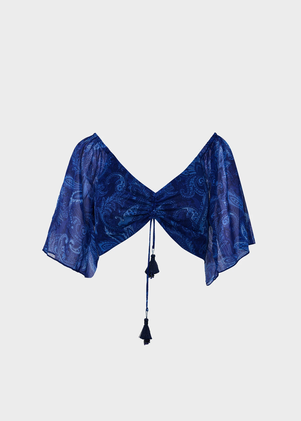 1 Εμπριμέ butterfly τοπ με σούρες LYNNE SS26 - Image 1