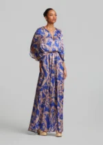 Maxi printed dress in satin look LYNNE SS26 - Image 2