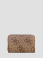 Brown logo janie medium zip around wallet GUESS SS26 - Image 3