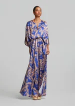 Maxi printed dress in satin look LYNNE SS26 - Image 3