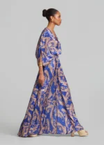 Maxi printed dress in satin look LYNNE SS26 - Image 4