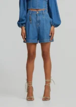Denim shorts with pleats LYNNE SS26 - Image 5