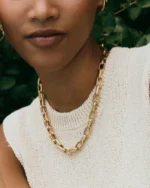 Box Chain Maxi Necklace Gold EDBLAD SS26 - Image 5