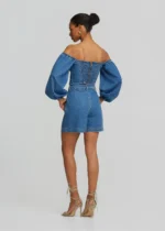 Denim shorts with pleats LYNNE SS26 - Image 6