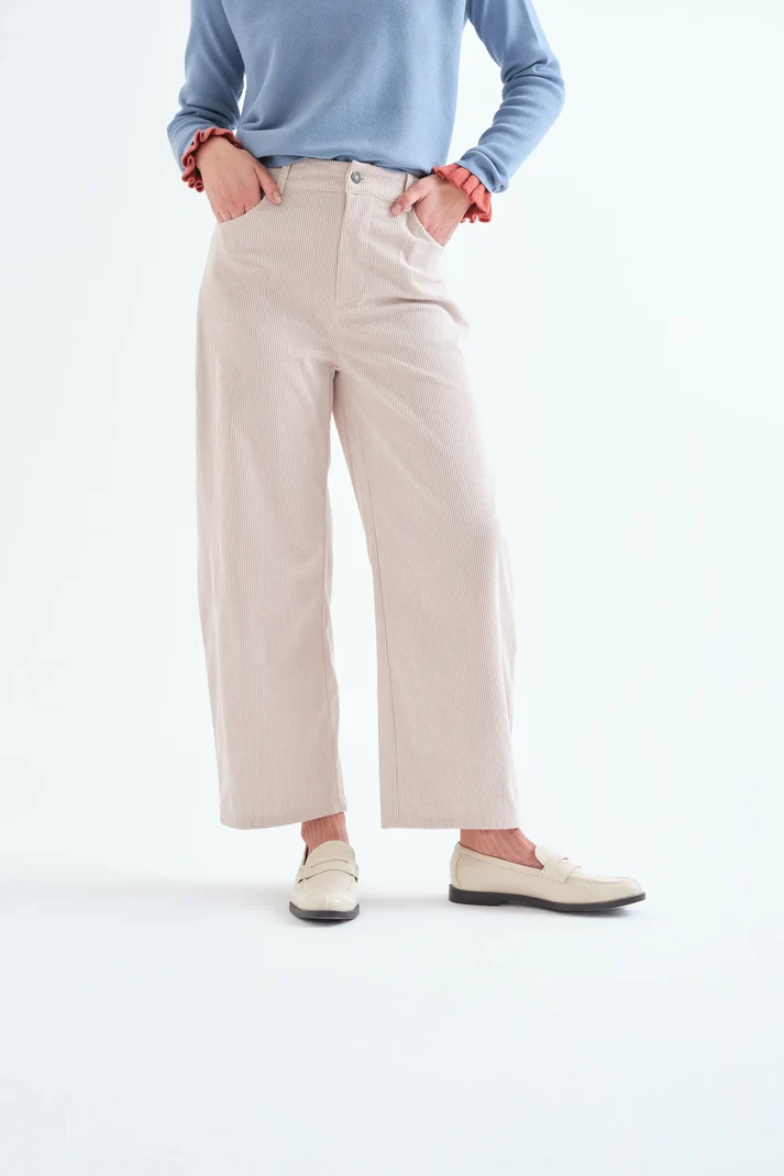 1 Υπόλευκο κοτλέ παντελόνι COMPANIA FANTASTICA FW26-27 - Image 1