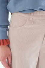 Υπόλευκο κοτλέ παντελόνι COMPANIA FANTASTICA FW26-27 - Image 3