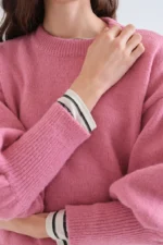 Pink basic knit jumper COMPANIA FANTASTICA FW26-27 - Image 3