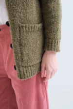 Πλεκτή ζακέτα σε λαδί χρώμα COMPANIA FANTASTICA FW26-27 - Image 3