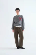 Κοτλέ παντελόνι σε σκούρο πράσινο COMPANIA FANTASTICA FW26-27 - Image 4