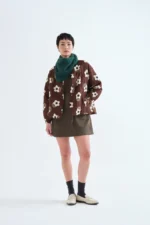 Σκούρο πράσινο φόρεμα από κοτλέ COMPANIA FANTASTICA FW26-27 - Image 4