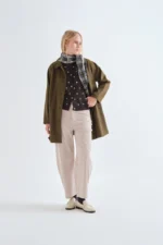 Πράσινη ζακέτα με μικρές λευκές βούλες COMPANIA FANTASTICA FW26-27 - Image 4