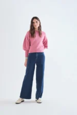 Pink basic knit jumper COMPANIA FANTASTICA FW26-27 - Image 4