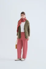 Πλεκτή ζακέτα σε λαδί χρώμα COMPANIA FANTASTICA FW26-27 - Image 4
