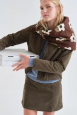 Κοτλέ μίνι φούστα σε σκούρο πράσινο COMPANIA FANTASTICA FW26-27 - Image 5