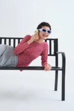 Ανοιχτό μπλε παντελόνι από κοτλέ COMPANIA FANTASTICA FW26-27 - Image 5