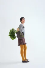 Ζακέτα σε ανοιχτό γκρι με μαύρα κουμπιά COMPANIA FANTASTICA FW26-27 - Image 5