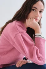Pink basic knit jumper COMPANIA FANTASTICA FW26-27 - Image 5