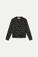 Πράσινη ζακέτα με μικρές λευκές βούλες COMPANIA FANTASTICA FW26-27 - Image 6