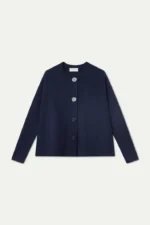 Basic navy blue cardigan COMPANIA FANTASTICA FW26-27 - Image 6