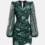 Εμπριμέ μίνι φόρεμα με σούρες LYNNE FW26-27