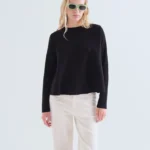 Μαύρο πλεκτό πουλόβερ COMPANIA FANTASTICA FW26-27