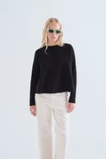 Μαύρο πλεκτό πουλόβερ COMPANIA FANTASTICA FW26-27