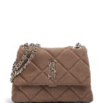 BVOLT-S Shoulder bag velvet fabric taupe/gold STEVE MADDEN FW26-27