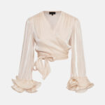 Κρουαζέ μπλούζα με διπλά βολάν στα μανίκια LYNNE FW26-27