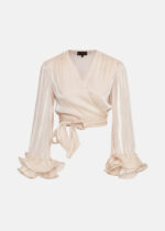 Κρουαζέ μπλούζα με διπλά βολάν στα μανίκια LYNNE FW26-27