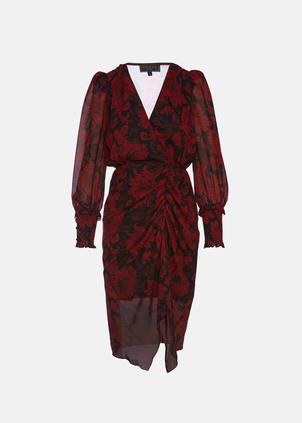 1 Εμπριμέ φόρεμα με σούρες LYNNE FW26-27 - Image 1