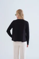 Μαύρο πλεκτό πουλόβερ COMPANIA FANTASTICA FW26-27 - Image 2