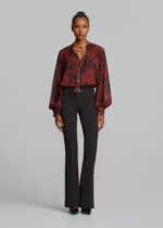 Printed blouse with bold sleeves LYNNE FW26-27 - Image 2
