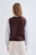 Knitted vest with Big Flower print COMPANIA FANTASTICA FW26-27 - Image 2
