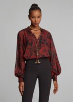 Printed blouse with bold sleeves LYNNE FW26-27 - Image 3