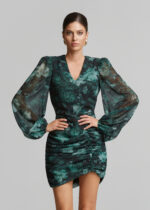 Printed mini dress with ruffles LYNNE FW26-27 - Image 3