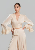 Κρουαζέ μπλούζα με διπλά βολάν στα μανίκια LYNNE FW26-27 - Image 3