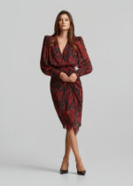 Εμπριμέ φόρεμα με σούρες LYNNE FW26-27 - Image 4
