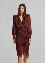 Εμπριμέ φόρεμα με σούρες LYNNE FW26-27 - Image 5