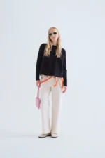Μαύρο πλεκτό πουλόβερ COMPANIA FANTASTICA FW26-27 - Image 4