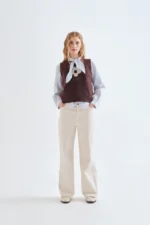 Knitted vest with Big Flower print COMPANIA FANTASTICA FW26-27 - Image 4
