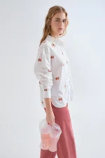 100% cotton shirt with fox embroidery COMPANIA FANTASTICA FW26-27 - Image 5