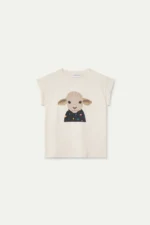 100% cotton T-shirt with Sheep print COMPANIA FANTASTICA FW26-27 - Image 6