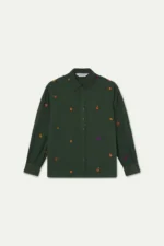 100% cotton shirt with vegetable embroidery COMPANIA FANTASTICA FW26-27 - Image 6
