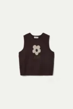 Knitted vest with Big Flower print COMPANIA FANTASTICA FW26-27 - Image 6