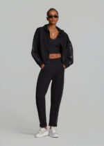 Scuba cropped cardigan with sleeve decoration LYNNE FW26-27 - Image 6