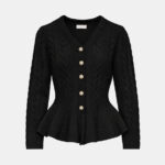 Knitted peplum cardigan with pearls LYNNE FW26-27