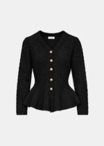 Knitted peplum cardigan with pearls LYNNE FW26-27