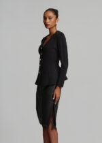 Knitted peplum cardigan with pearls LYNNE FW26-27 - Image 4